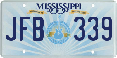 MS license plate JFB339