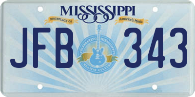 MS license plate JFB343