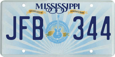 MS license plate JFB344