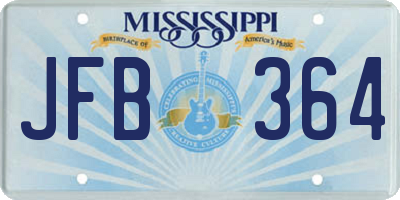 MS license plate JFB364