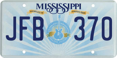 MS license plate JFB370