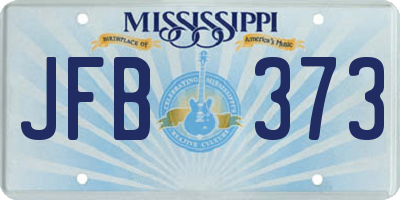 MS license plate JFB373