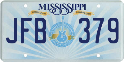 MS license plate JFB379
