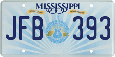 MS license plate JFB393