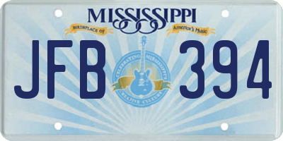 MS license plate JFB394