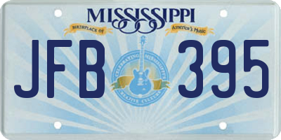 MS license plate JFB395