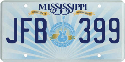 MS license plate JFB399