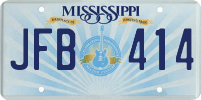 MS license plate JFB414