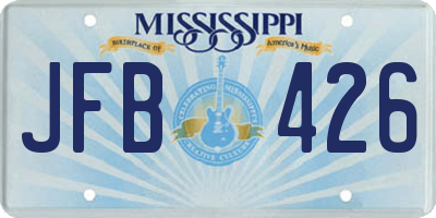 MS license plate JFB426