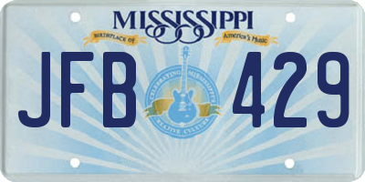 MS license plate JFB429