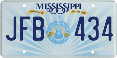 MS license plate JFB434