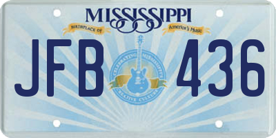 MS license plate JFB436