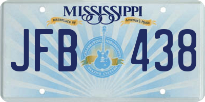 MS license plate JFB438