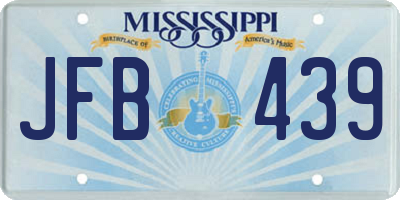 MS license plate JFB439