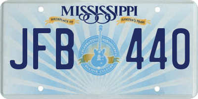 MS license plate JFB440