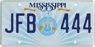 MS license plate JFB444