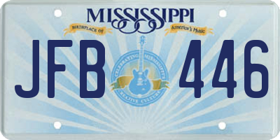 MS license plate JFB446