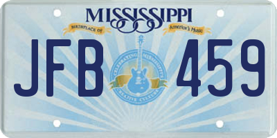 MS license plate JFB459