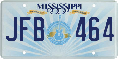 MS license plate JFB464
