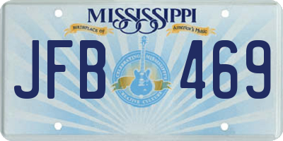 MS license plate JFB469