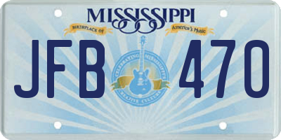 MS license plate JFB470