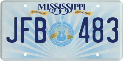 MS license plate JFB483