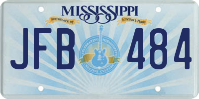 MS license plate JFB484