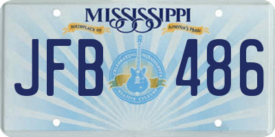 MS license plate JFB486