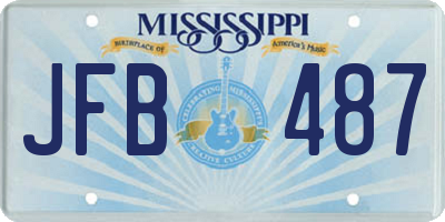 MS license plate JFB487