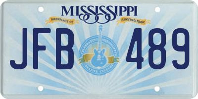 MS license plate JFB489