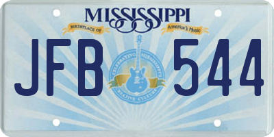 MS license plate JFB544