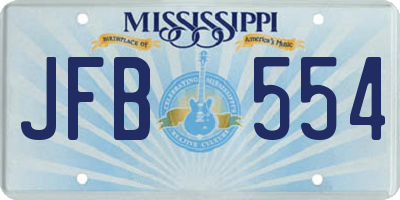 MS license plate JFB554