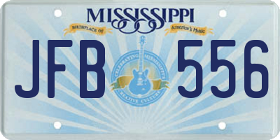 MS license plate JFB556