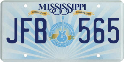 MS license plate JFB565