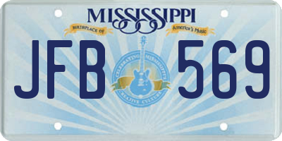 MS license plate JFB569