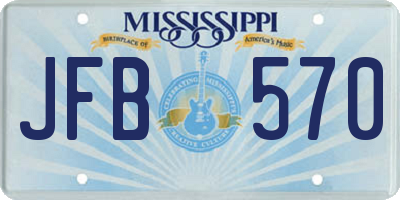 MS license plate JFB570