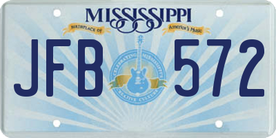MS license plate JFB572