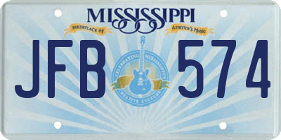 MS license plate JFB574