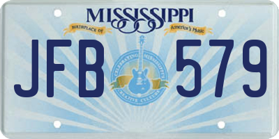 MS license plate JFB579