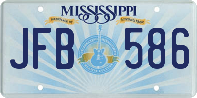 MS license plate JFB586