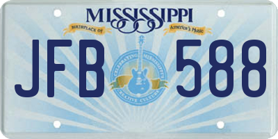 MS license plate JFB588