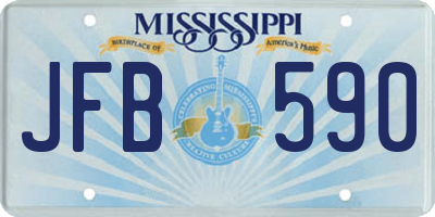 MS license plate JFB590