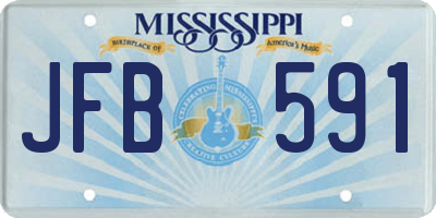 MS license plate JFB591