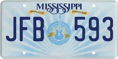 MS license plate JFB593