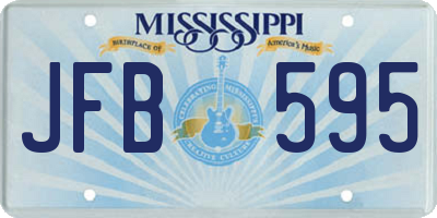 MS license plate JFB595