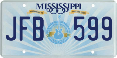 MS license plate JFB599