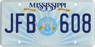 MS license plate JFB608