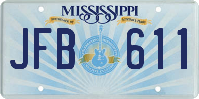 MS license plate JFB611