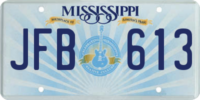 MS license plate JFB613