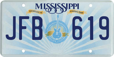 MS license plate JFB619